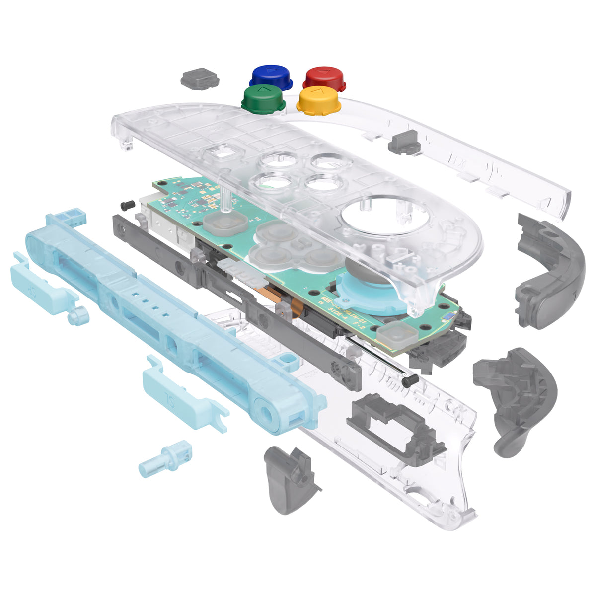 eXtremeRate DIY Replacement Full Set Shells with Buttons for Nintendo Switch 2 - Essence Version - Clear