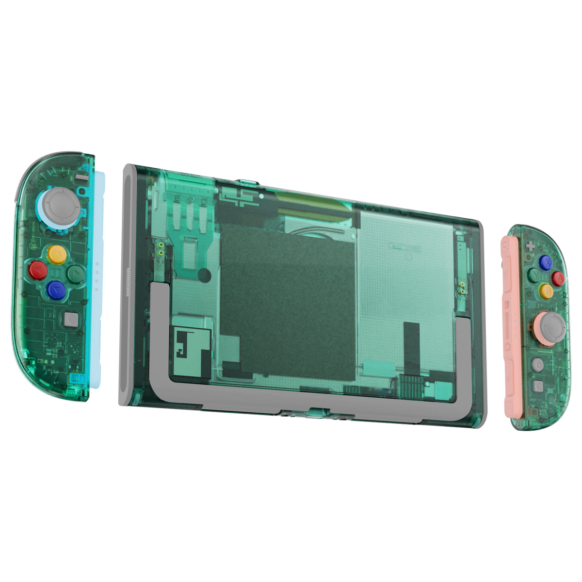 eXtremeRate DIY Replacement Full Set Shells with Buttons for Nintendo Switch 2 - Essence Version - Emerald Green