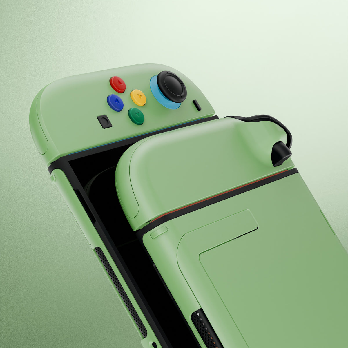eXtremeRate DIY Replacement Full Set Shells with Buttons for Nintendo Switch 2 - Essence Version - Matcha Green