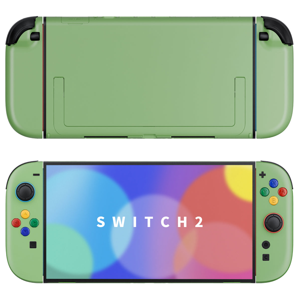 eXtremeRate DIY Replacement Full Set Shells with Buttons for Nintendo Switch 2 - Essence Version - Matcha Green