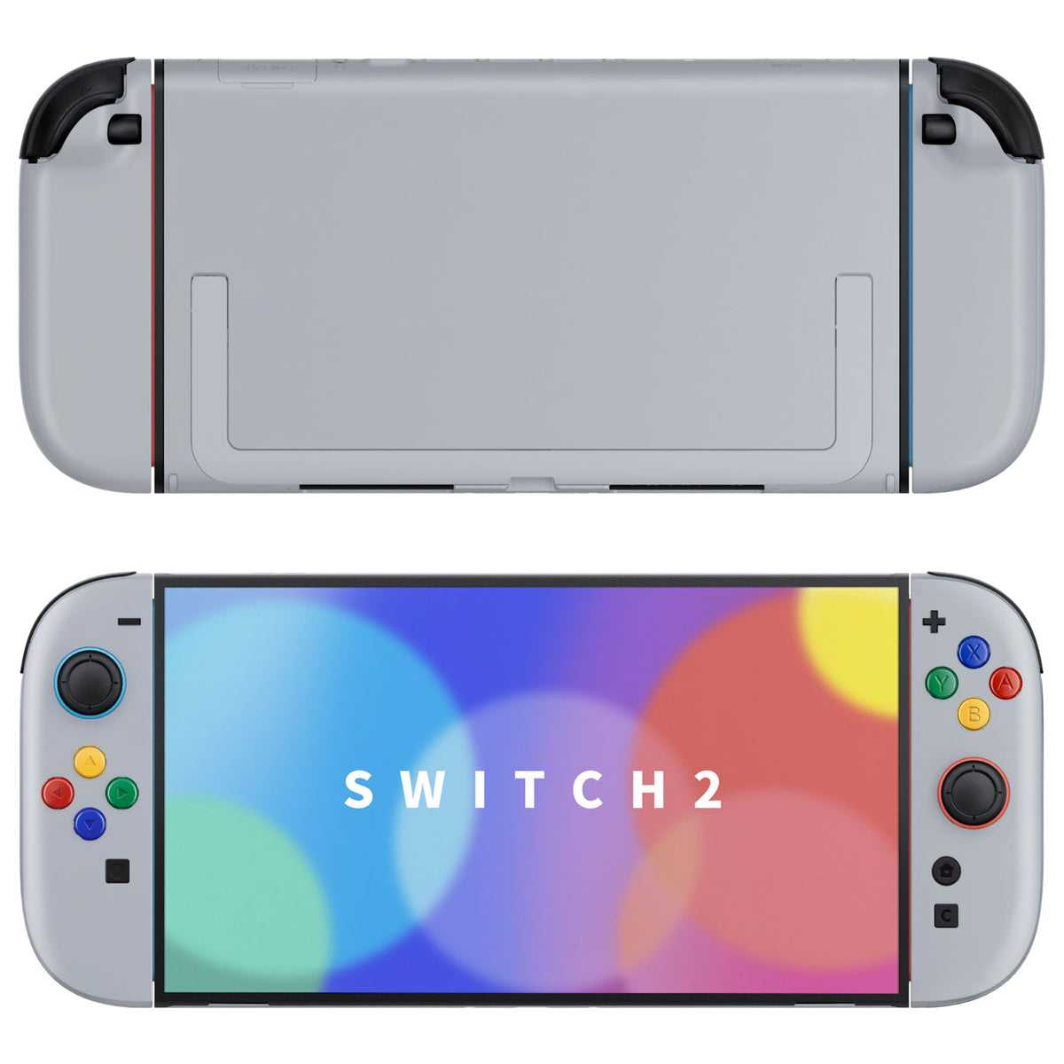 eXtremeRate DIY Replacement Full Set Shells with Buttons for Nintendo Switch 2 - Essence Version - New Hope Gray