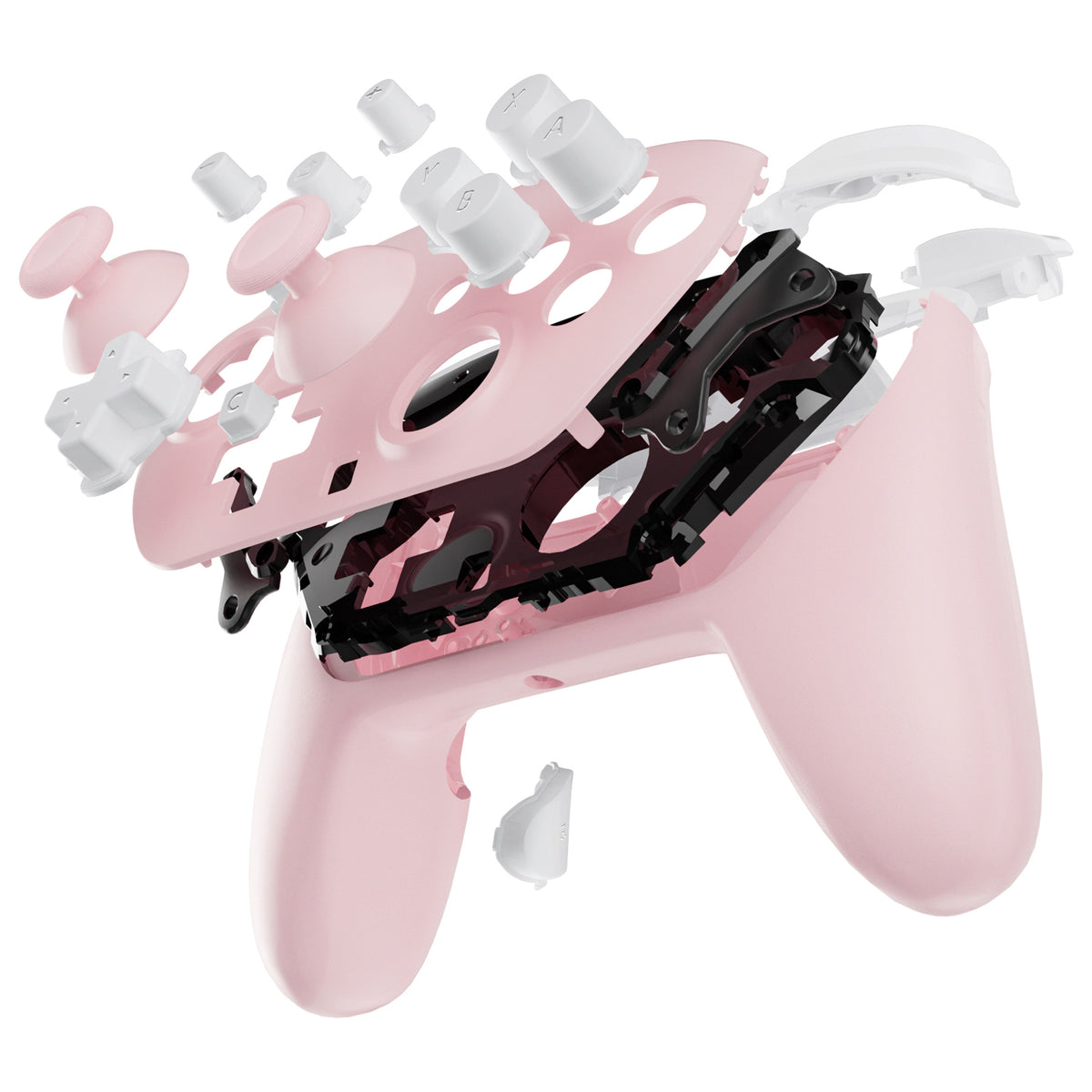 eXtremeRate DIY Replacement Full Set Shells with Buttons for Nintendo Switch 2 Pro Controller - Cherry Blossoms Pink