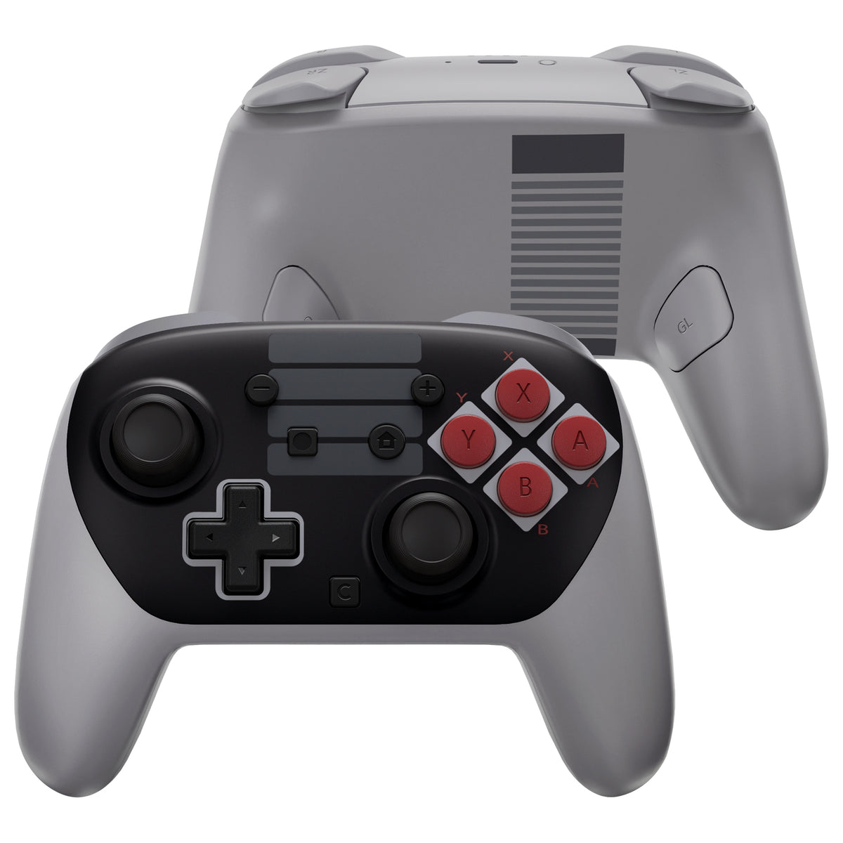 eXtremeRate DIY Replacement Full Set Shells with Buttons for Nintendo Switch 2 Pro Controller - Classic NES Style
