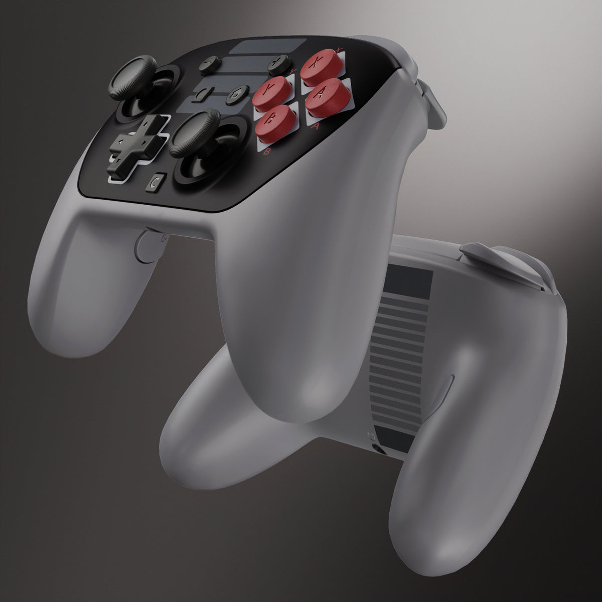 eXtremeRate DIY Replacement Full Set Shells with Buttons for Nintendo Switch 2 Pro Controller - Classic NES Style