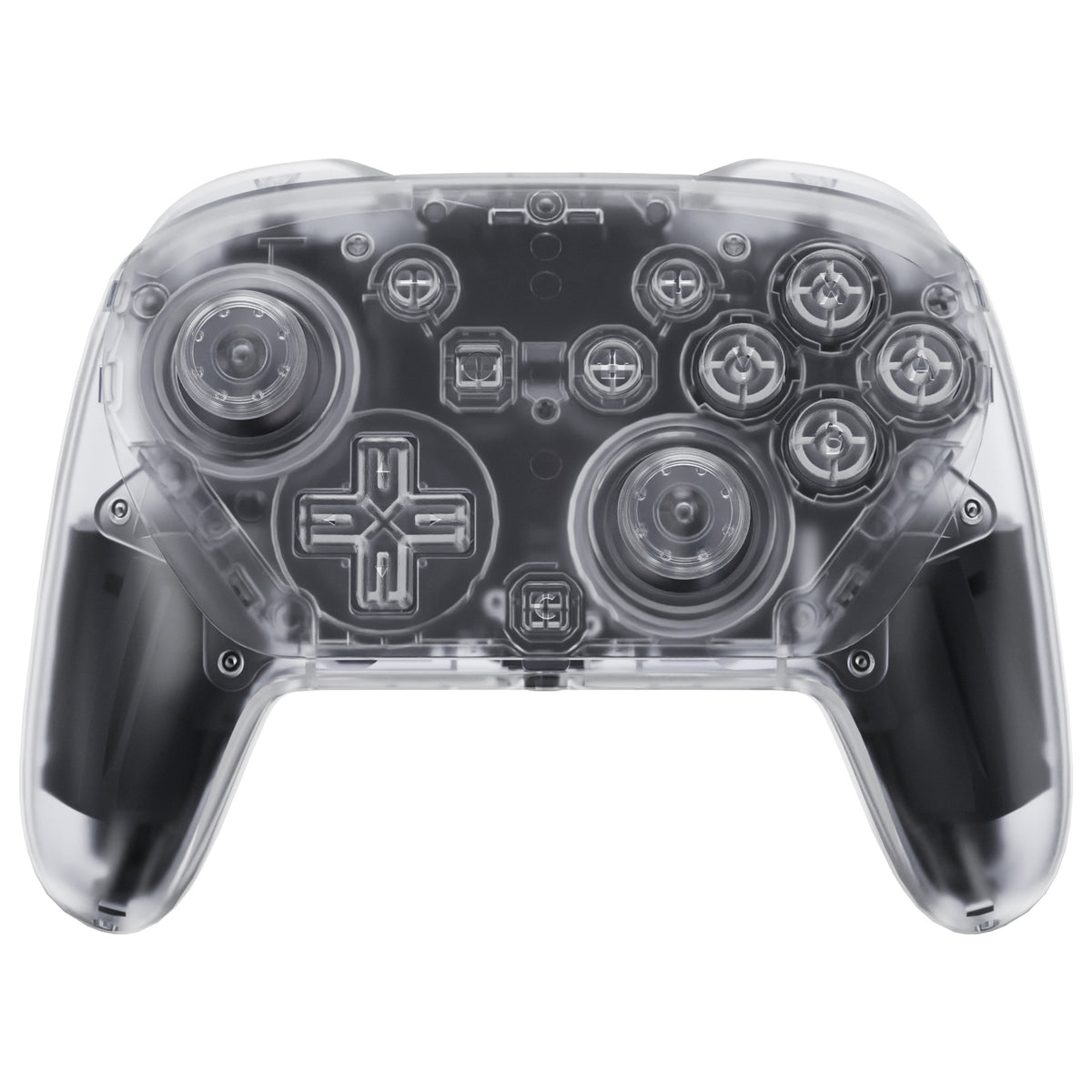 eXtremeRate DIY Replacement Full Set Shells with Buttons for Nintendo Switch 2 Pro Controller - Clear