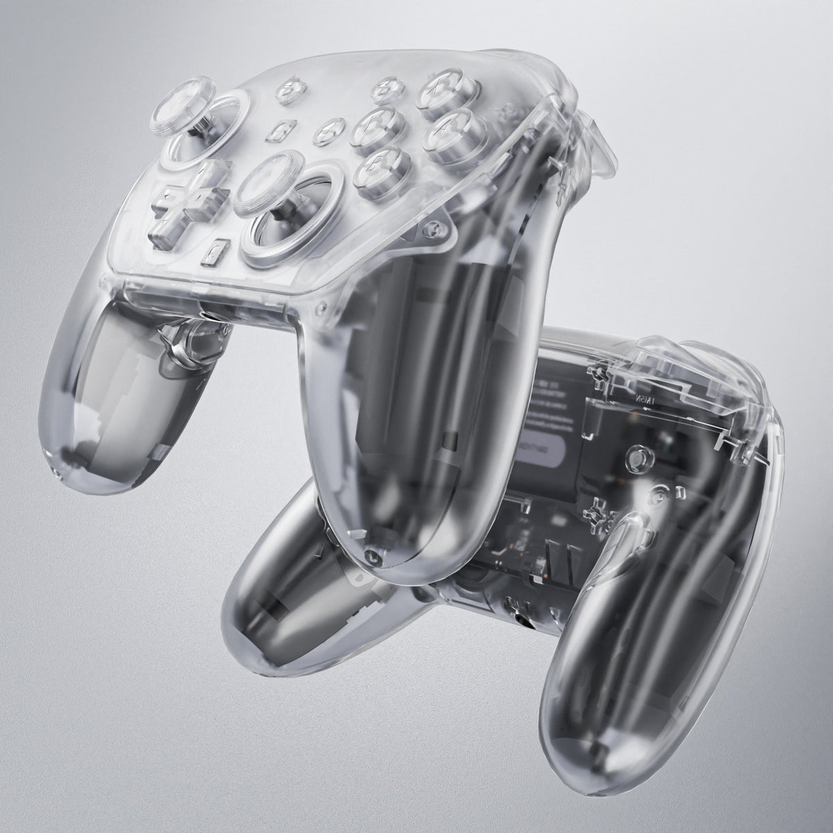 eXtremeRate DIY Replacement Full Set Shells with Buttons for Nintendo Switch 2 Pro Controller - Clear