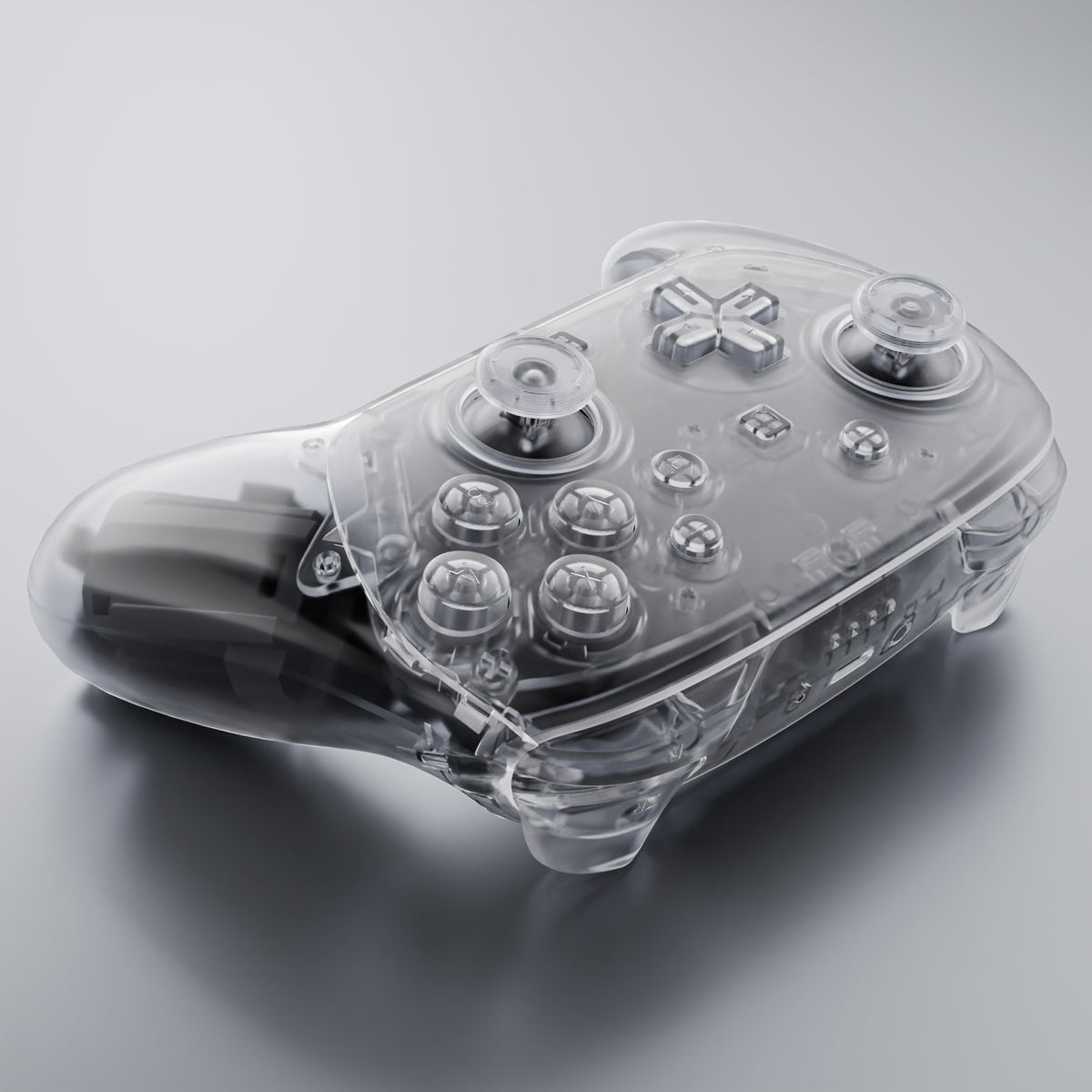 eXtremeRate DIY Replacement Full Set Shells with Buttons for Nintendo Switch 2 Pro Controller - Clear