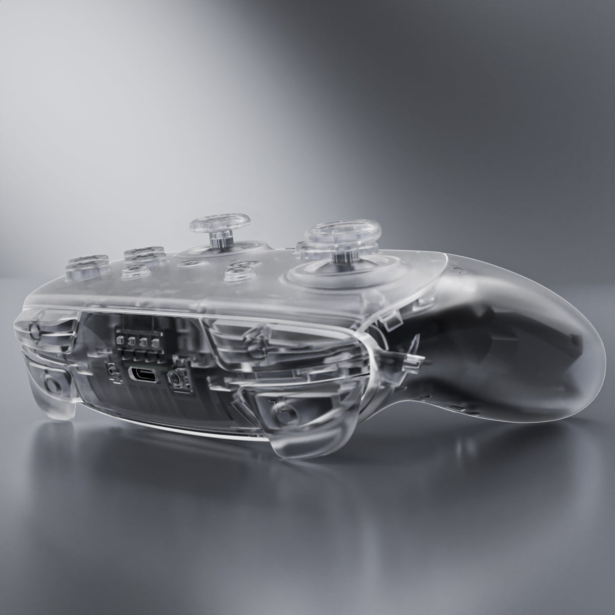 eXtremeRate DIY Replacement Full Set Shells with Buttons for Nintendo Switch 2 Pro Controller - Clear