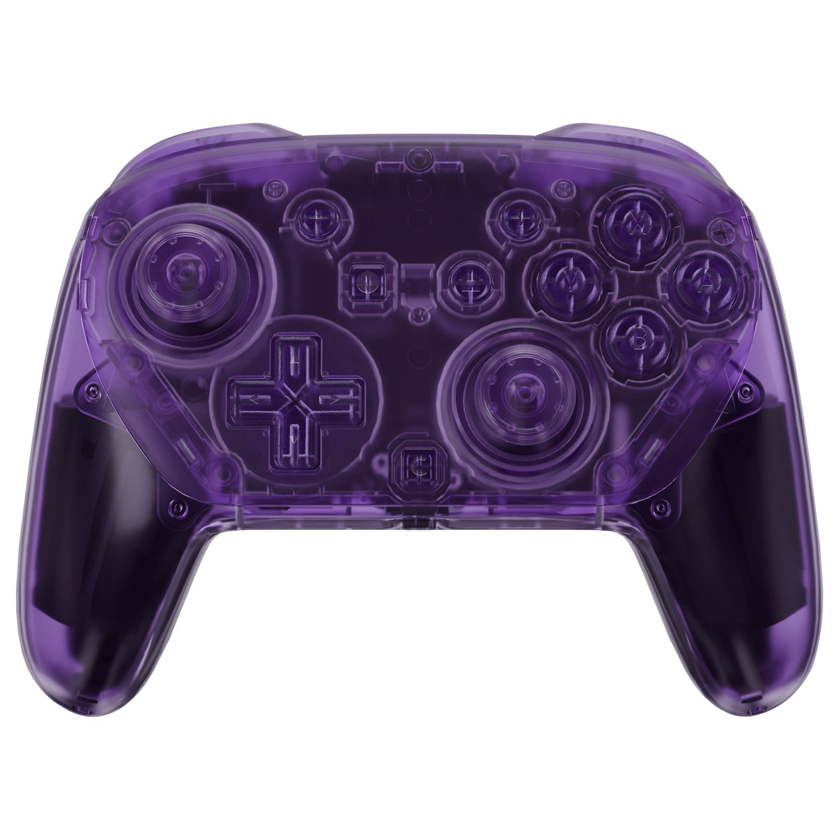 eXtremeRate DIY Replacement Full Set Shells with Buttons for Nintendo Switch 2 Pro Controller - Clear Altomic Purple eXtremeRate