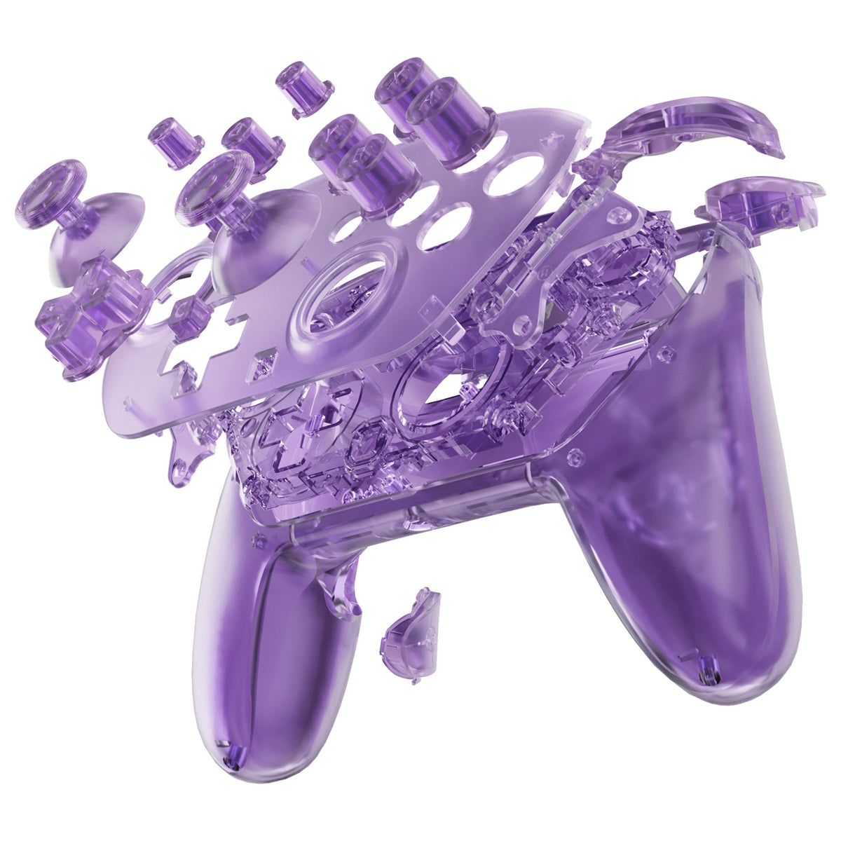 eXtremeRate DIY Replacement Full Set Shells with Buttons for Nintendo Switch 2 Pro Controller - Clear Altomic Purple eXtremeRate