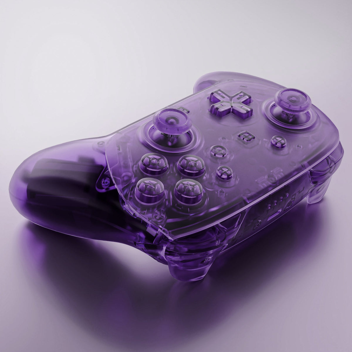 eXtremeRate DIY Replacement Full Set Shells with Buttons for Nintendo Switch 2 Pro Controller - Clear Altomic Purple eXtremeRate