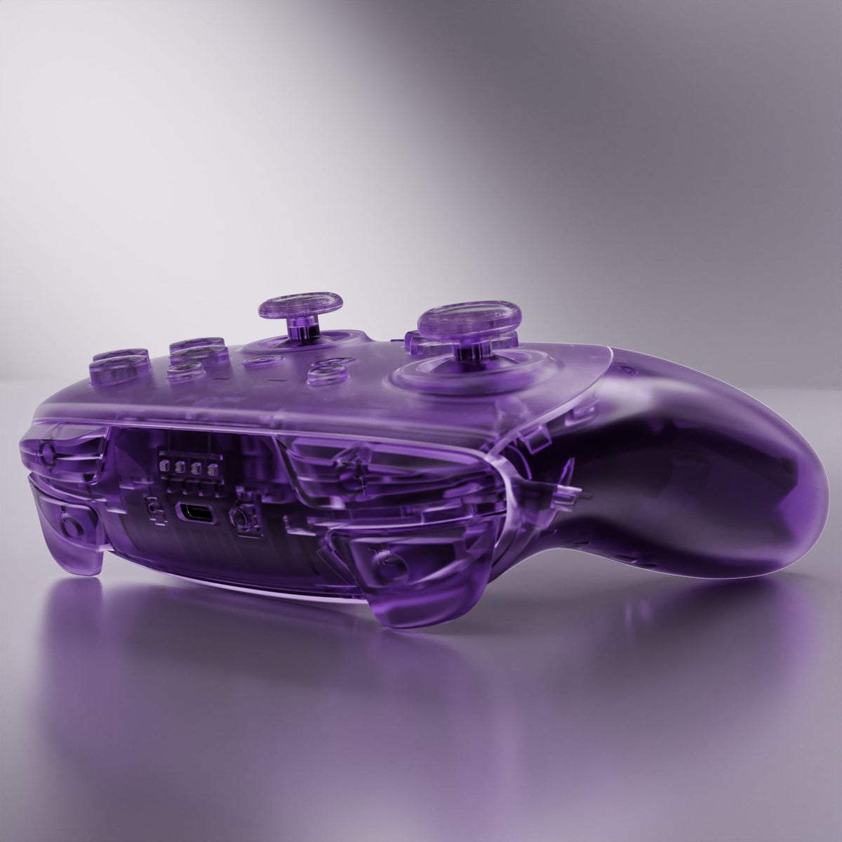 eXtremeRate DIY Replacement Full Set Shells with Buttons for Nintendo Switch 2 Pro Controller - Clear Altomic Purple eXtremeRate