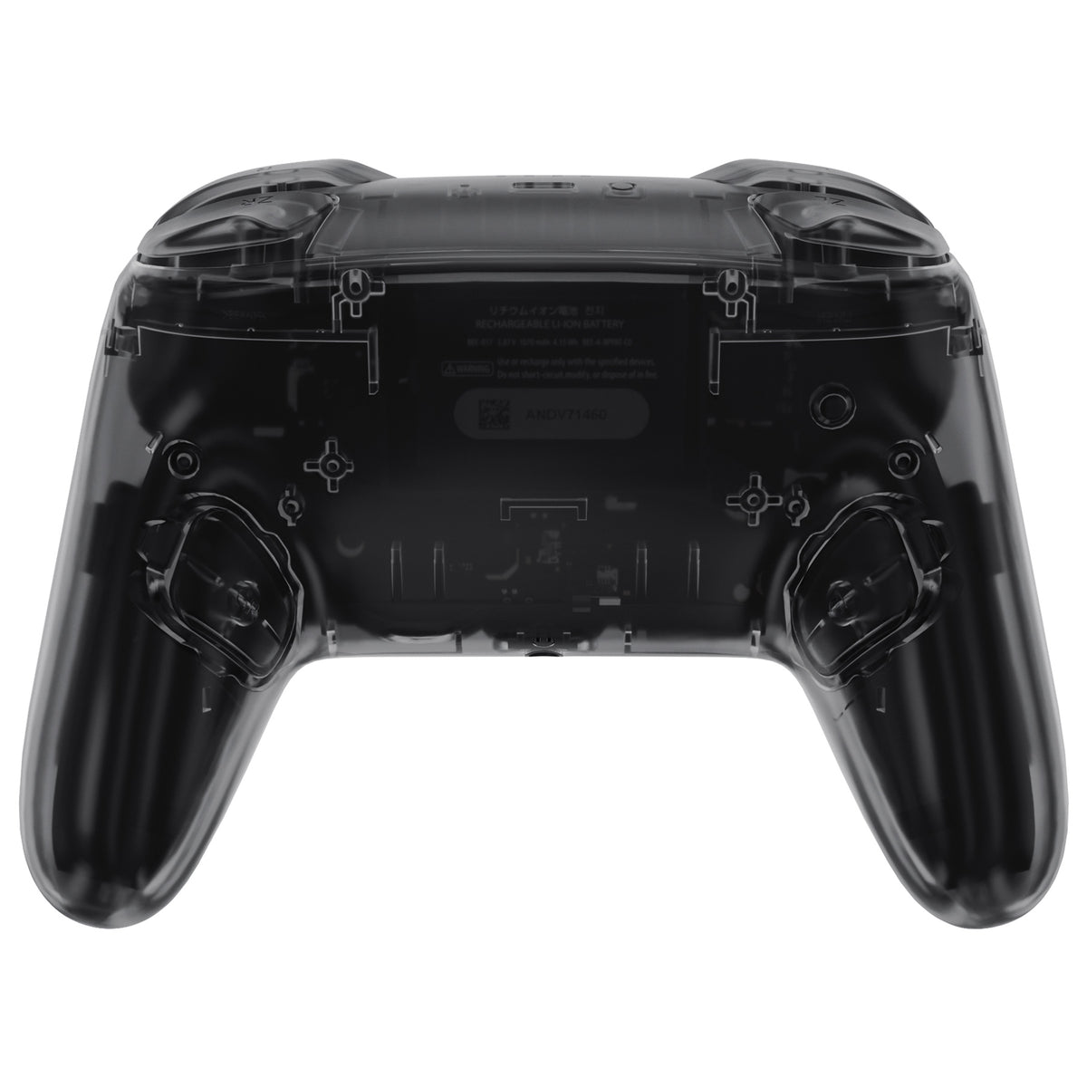 eXtremeRate DIY Replacement Full Set Shells with Buttons for Nintendo Switch 2 Pro Controller - Clear Slate Black
