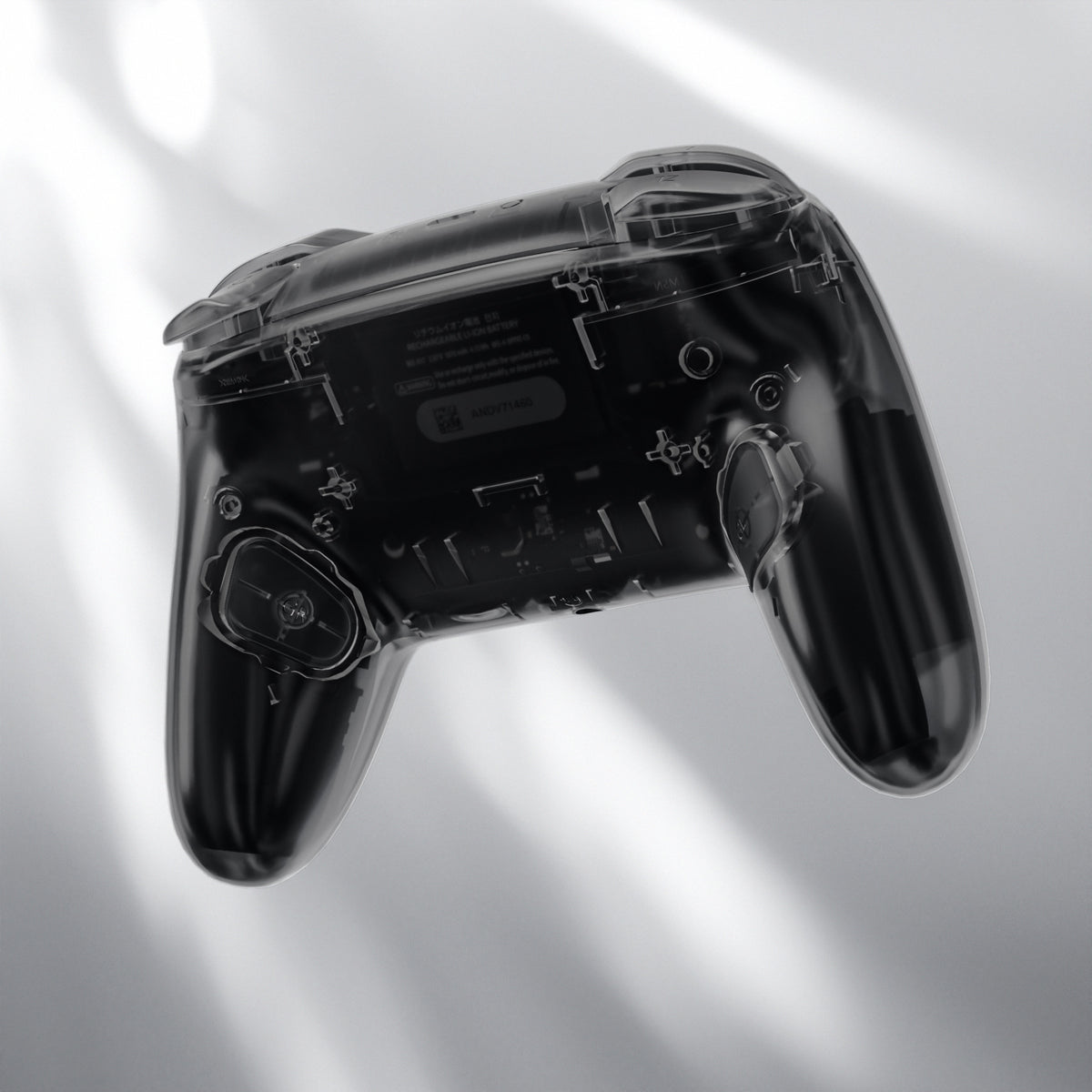 eXtremeRate DIY Replacement Full Set Shells with Buttons for Nintendo Switch 2 Pro Controller - Clear Slate Black
