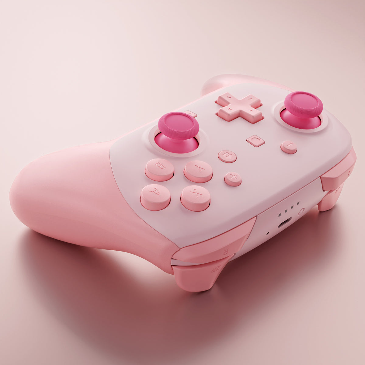 eXtremeRate DIY Replacement Full Set Shells with Buttons for Nintendo Switch 2 Pro Controller - Puffy Pink