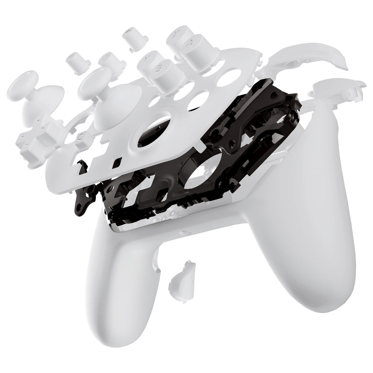 eXtremeRate DIY Replacement Full Set Shells with Buttons for Nintendo Switch 2 Pro Controller - White