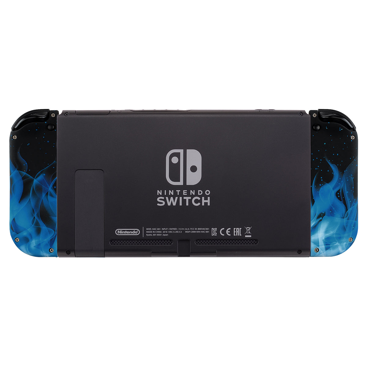 eXtremeRate Dpad Version Replacement Full Set Shell Case with Buttons for Joycon of NS Switch - Blue Flame