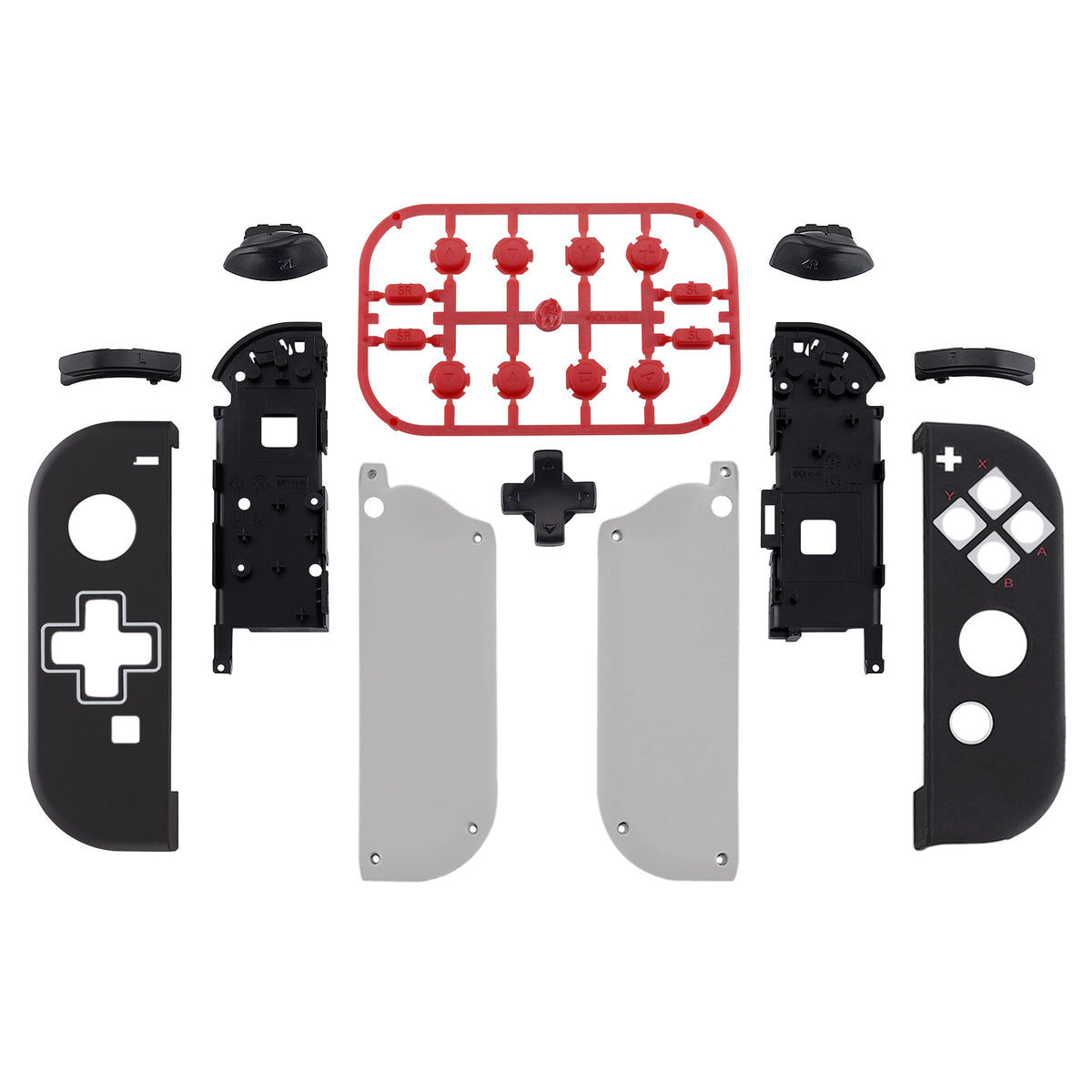 eXtremeRate Dpad Version Replacement Full Set Shell Case with Buttons for Joycon of NS Switch - Classics NES Style