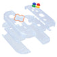 eXtremeRate Dpad Version Replacement Full Set Shell Case with Buttons for Joycon of NS Switch - Clear Glacier Blue