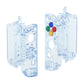 eXtremeRate Dpad Version Replacement Full Set Shell Case with Buttons for Joycon of NS Switch - Clear Glacier Blue