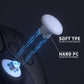 eXtremeRate EDGE Sticks Replacement Interchangeable Thumbsticks for PS5 & PS5 Edge & PS4 All Model Controllers - Robot White