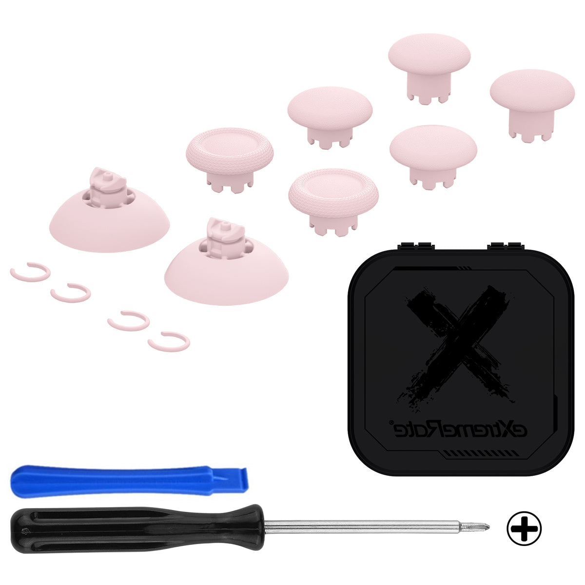 eXtremeRate EDGE Sticks Replacement Interchangeable Thumbsticks for PS5 & PS5 Edge & PS4 All Model Controllers - Cherry Blossoms
