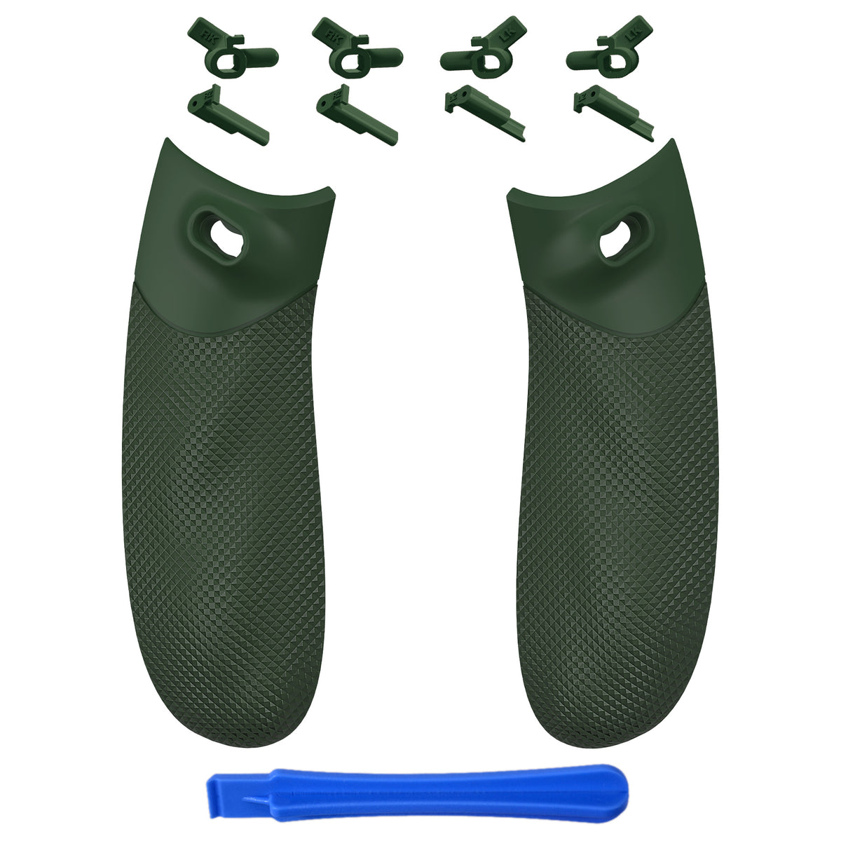eXtremeRate FLEXOR Rubberized Side Rails Grips Trigger Stop Kit for Xbox Series X/S Controller & Xbox Core Controller - Deep Pine