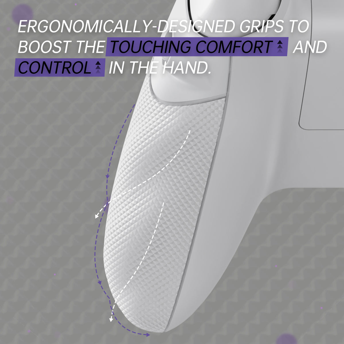eXtremeRate FLEXOR Rubberized Side Rails Grips Trigger Stop Kit for Xbox Series X/S Controller & Xbox Core Controller - Frosted White