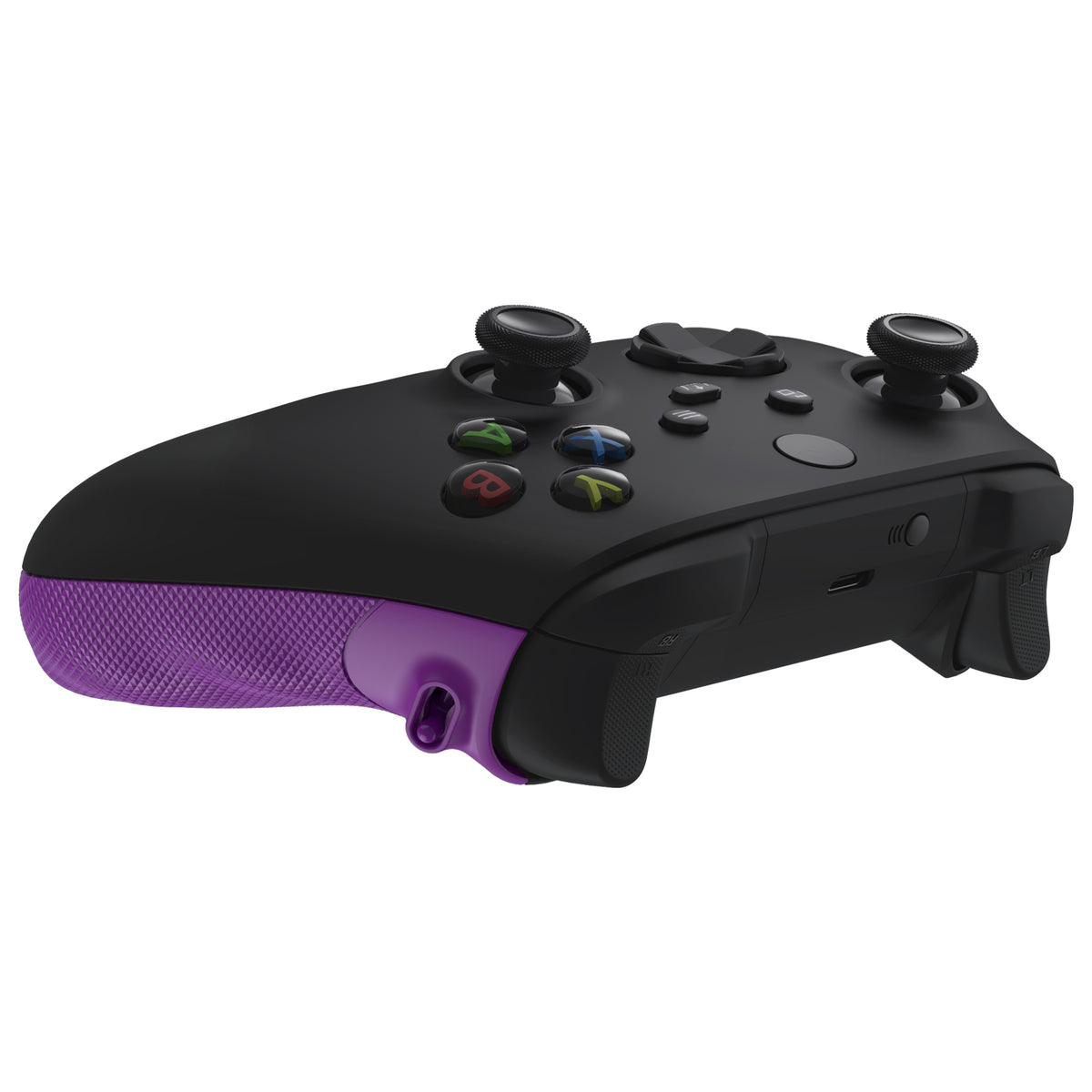 eXtremeRate FLEXOR Rubberized Side Rails Grips Trigger Stop Kit for Xbox Series X/S Controller & Xbox Core Controller - Mist Purple