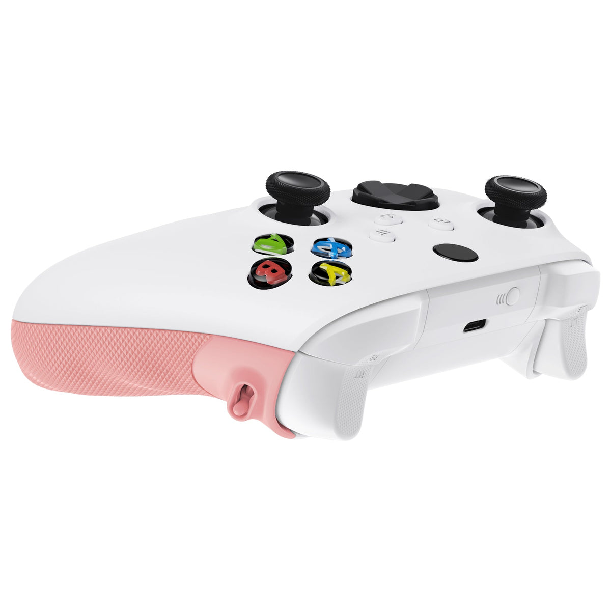 eXtremeRate FLEXOR Rubberized Side Rails Grips Trigger Stop Kit for Xbox Series X/S Controller & Xbox Core Controller - Pale Red eXtremeRate