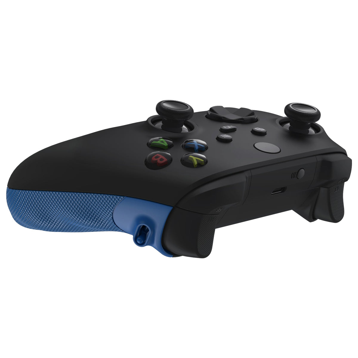 eXtremeRate FLEXOR Rubberized Side Rails Grips Trigger Stop Kit for Xbox Series X/S Controller & Xbox Core Controller - Yale Blue eXtremeRate