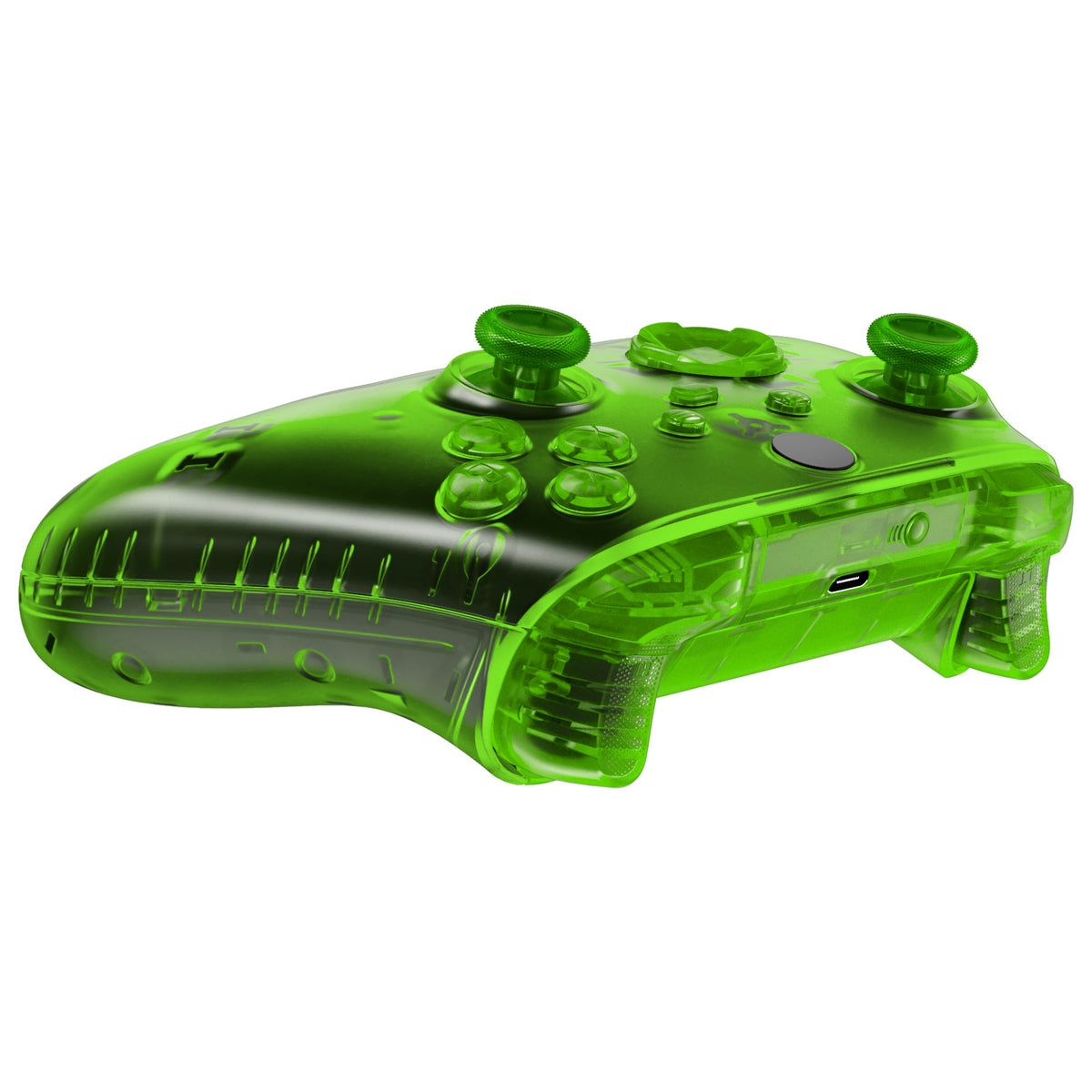 eXtremeRate Full Set Housing Shell Case with Buttons for Xbox Series X & S Controller - Transparent Green eXtremeRate