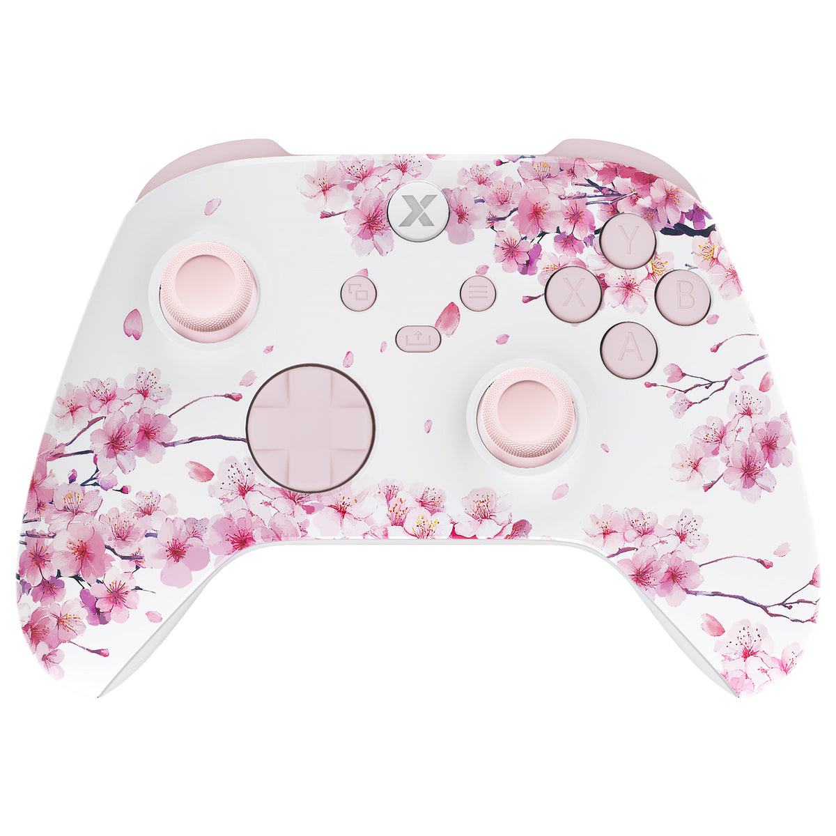 eXtremeRate Full Set Housing Shell Case with Buttons for Xbox Series X & S Controller - Cherry Blossom Whisper
