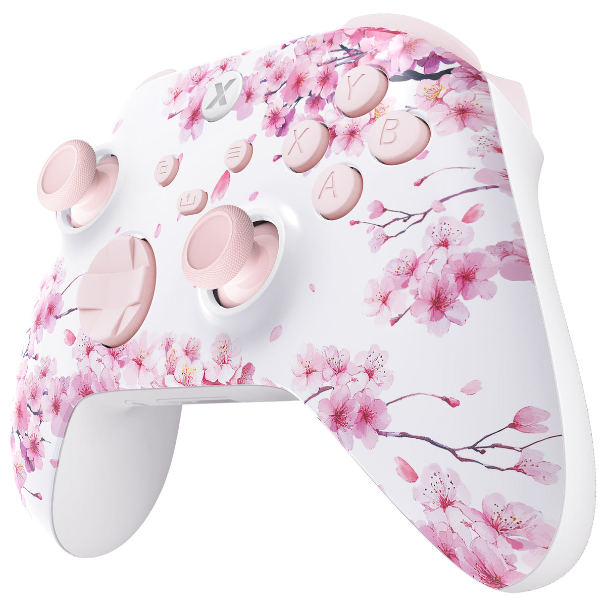 eXtremeRate Full Set Housing Shell Case with Buttons for Xbox Series X & S Controller - Cherry Blossom Whisper