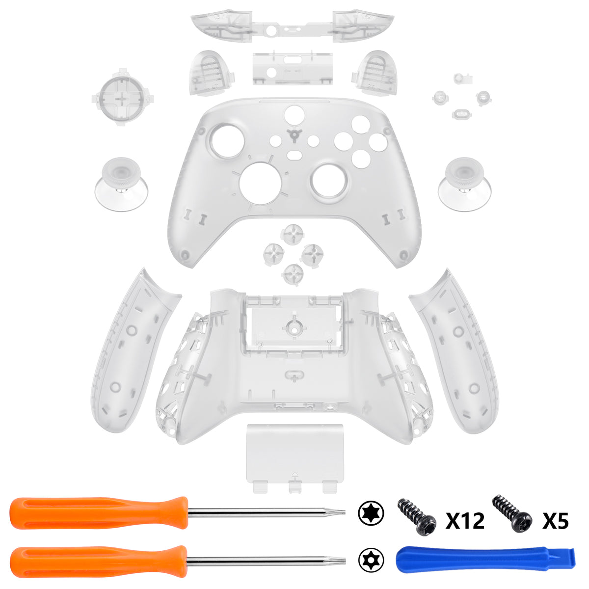 eXtremeRate Full Set Housing Shell Case with Buttons for Xbox Series X & S Controller - Glow in Dark - Green