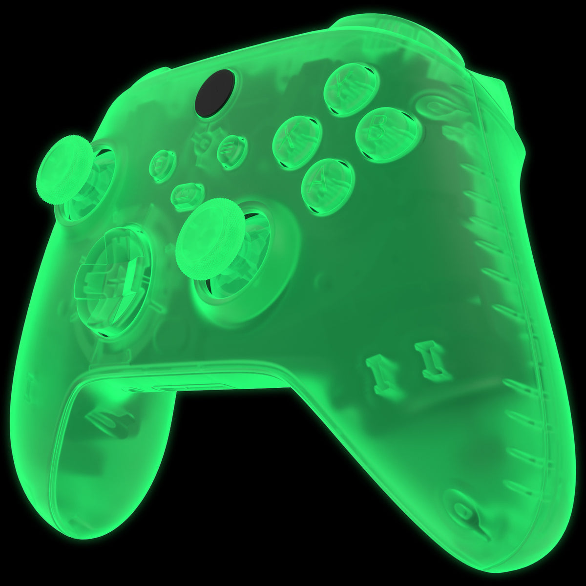 eXtremeRate Full Set Housing Shell Case with Buttons for Xbox Series X & S Controller - Glow in Dark - Green