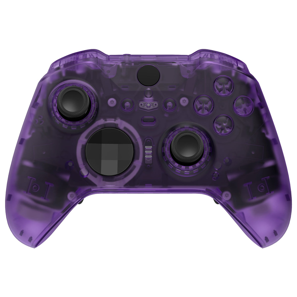 eXtremeRate Full Set Shell with Buttons for Xbox One Elite Series 2 & Elite 2 Core Controller (Model 1797) - Clear Atomic Purple eXtremeRate