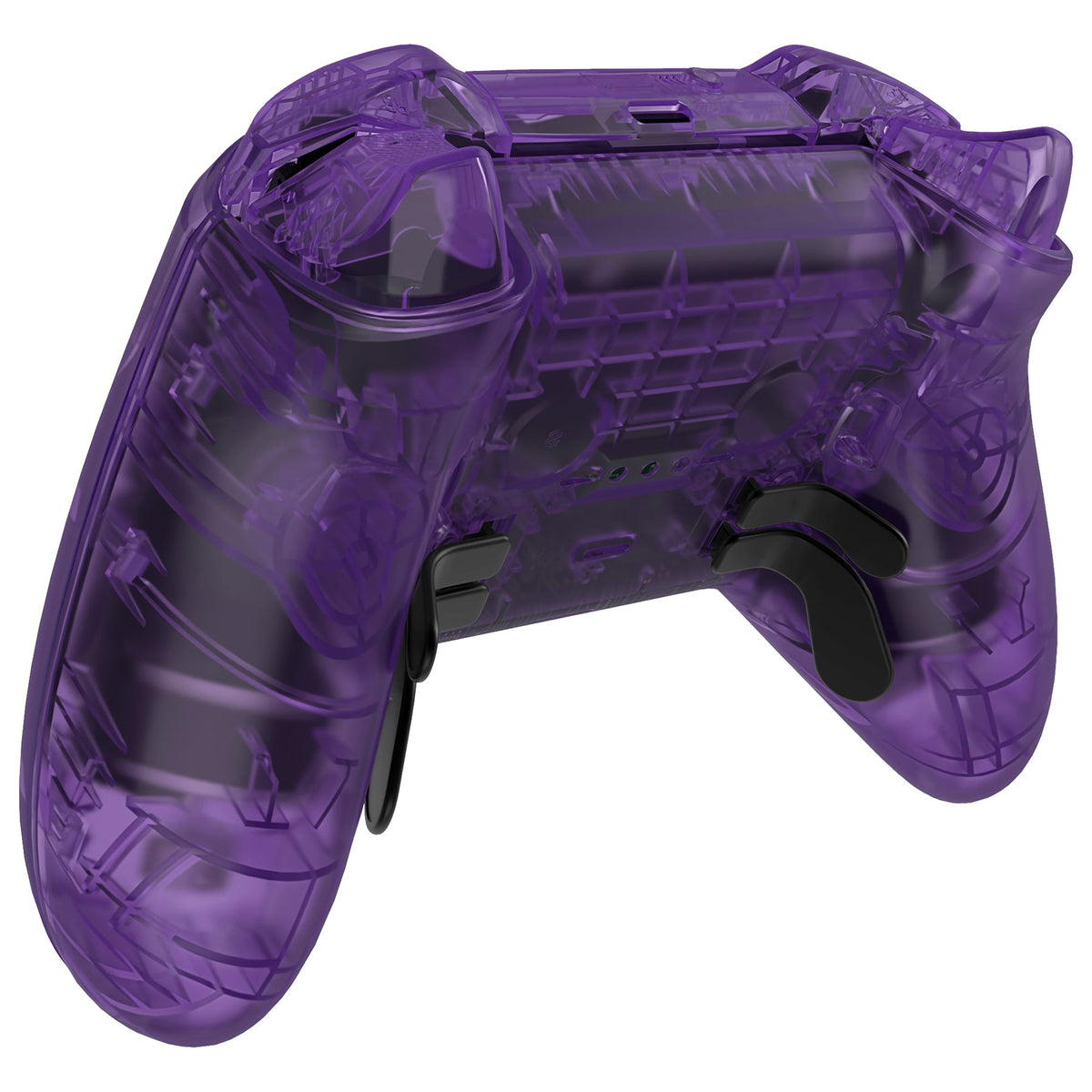 eXtremeRate Full Set Shell with Buttons for Xbox One Elite Series 2 & Elite 2 Core Controller (Model 1797) - Clear Atomic Purple eXtremeRate