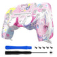 eXtremeRate Ghost Redesigned Front Housing Shell with Touch Pad Compatible with PS4 Slim Pro Controller JDM-040/050/055 - MeWoow