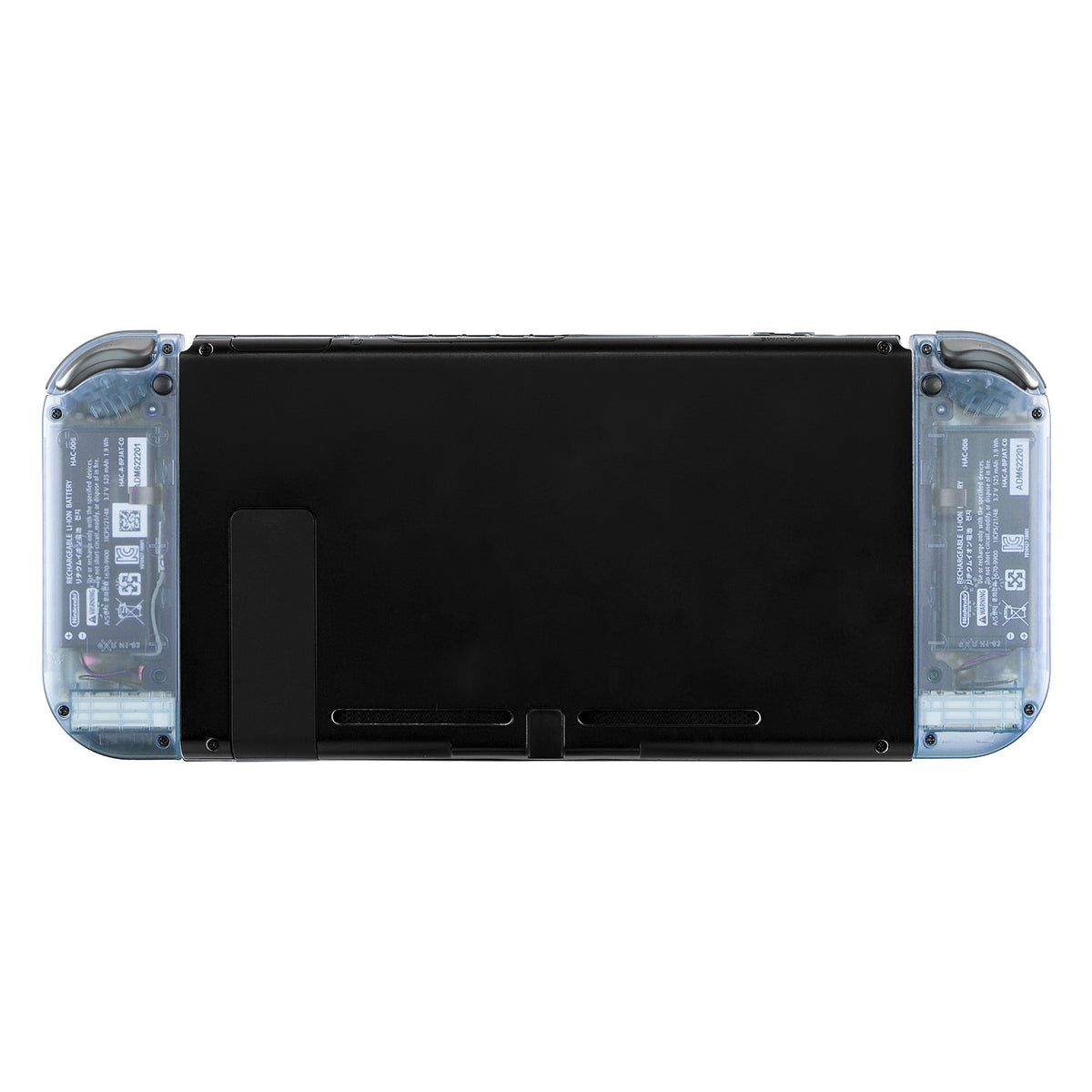 eXtremeRate Replacement Full Set Shell Case with Buttons for Joycon of NS Switch - Clear Glacier Blue