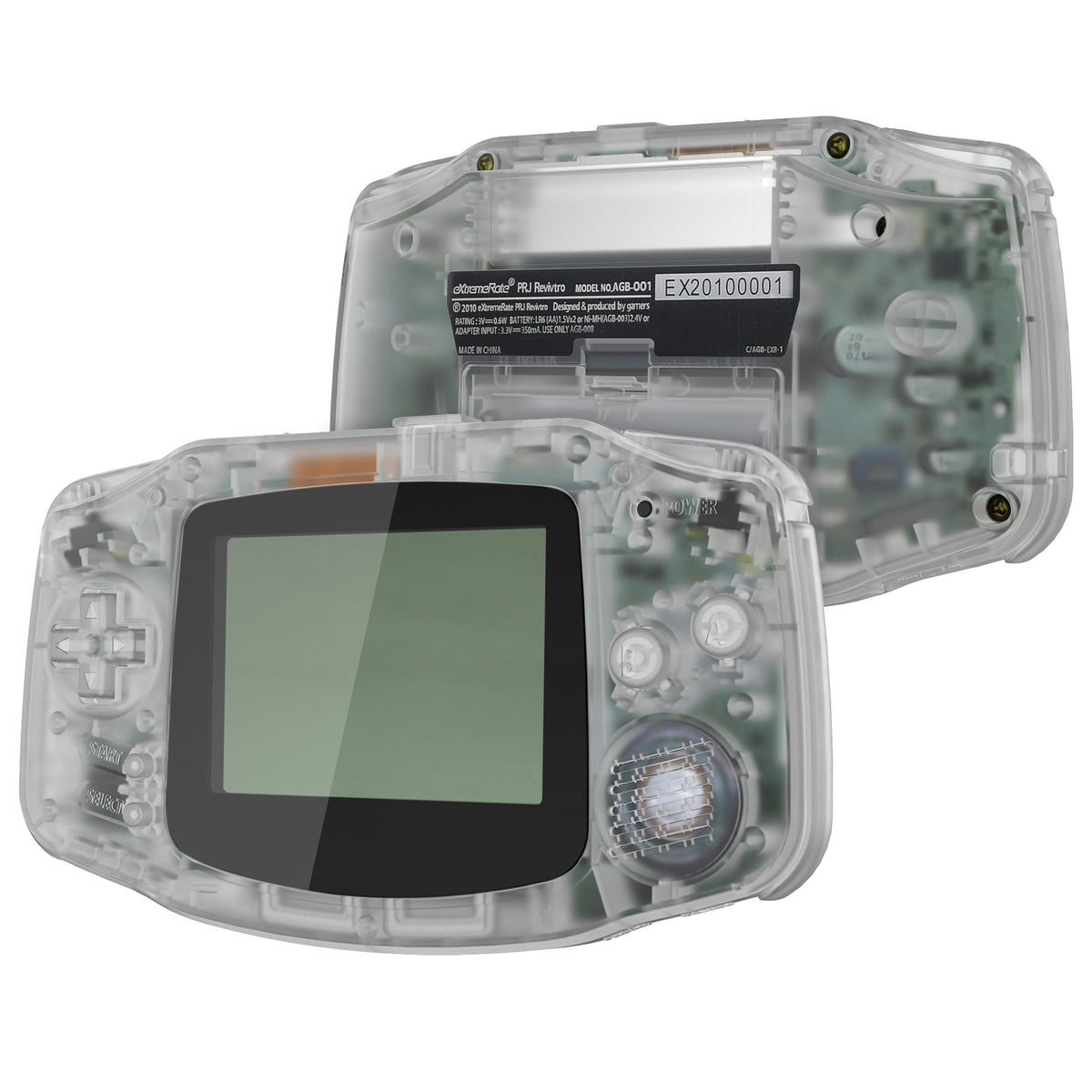 eXtremeRate IPS Ready Upgraded GBA Replacement Full Set Shells with Buttons for Gameboy Advance, Compatible with Both IPS & Standard LCD - Glow in Dark - Green