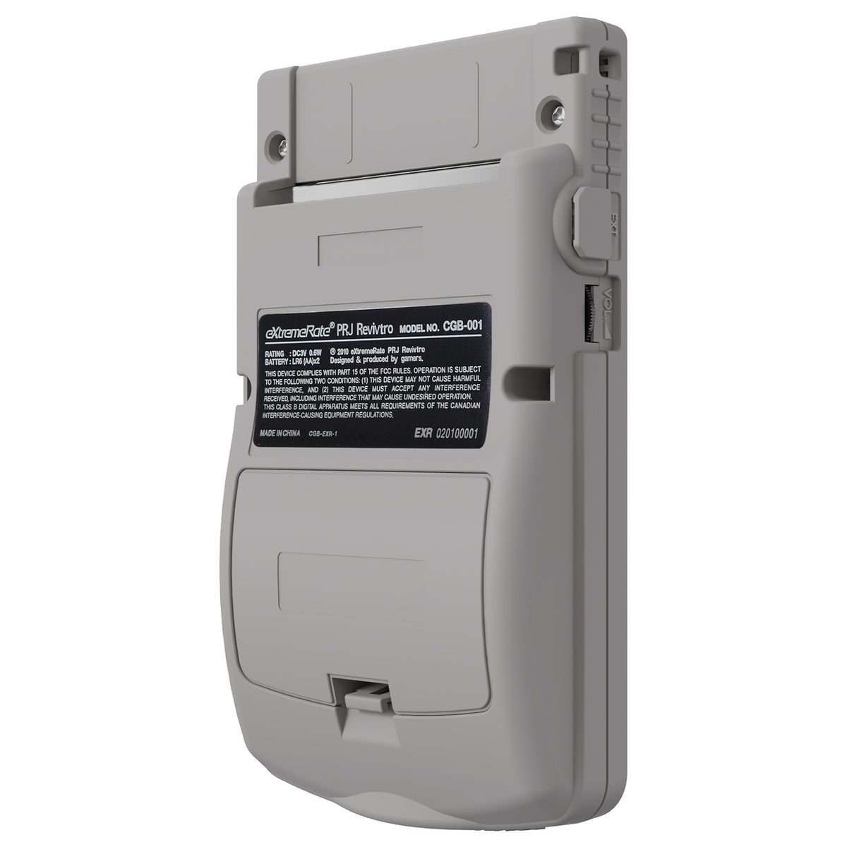 eXtremeRate IPS Ready Upgraded GBC Replacement Full Set Shells with Buttons for Gameboy Color, Compatible with GBC OSD IPS & Regular IPS & Standard LCD - Classic Gray