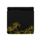 eXtremeRate IPS Ready Upgraded Replacement Full Set Shells with Buttons for Gameboy Advance SP GBA SP, Compatible with Both IPS & Standard LCD - The Great GOLDEN Wave Off Kanagawa - Black