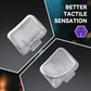 eXtremeRate Interchangeable Back Buttons Bottom Shell for Steam Deck LCD & OLED - with 2 Height Adjustable Buttons - Clear
