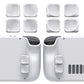 eXtremeRate Interchangeable Back Buttons Bottom Shell for Steam Deck LCD & OLED - with 2 Height Adjustable Buttons - Frosted White