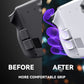 eXtremeRate Interchangeable Back Buttons Bottom Shell for Steam Deck LCD & OLED - with 2 Height Adjustable Buttons - Frosted White