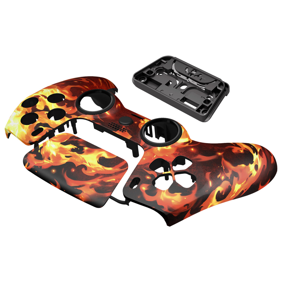 eXtremeRate LUNA Redesigned Replacement Front Shell with Touchpad Compatible with PS5 Controller BDM-010/020/030/040/050/060 - Blazing Magic