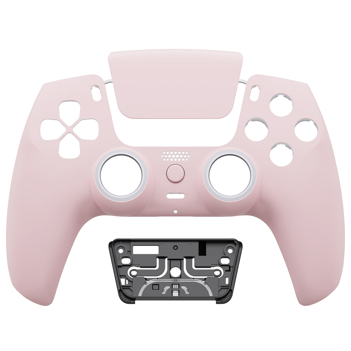 eXtremeRate LUNA Redesigned Replacement Front Shell with Touchpad Compatible with PS5 Controller BDM-010/020/030/040/050/060 - Cherry Blossoms Pink