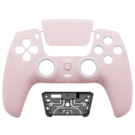 eXtremeRate LUNA Redesigned Replacement Front Shell with Touchpad Compatible with PS5 Controller BDM-010/020/030/040/050/060 - Cherry Blossoms Pink
