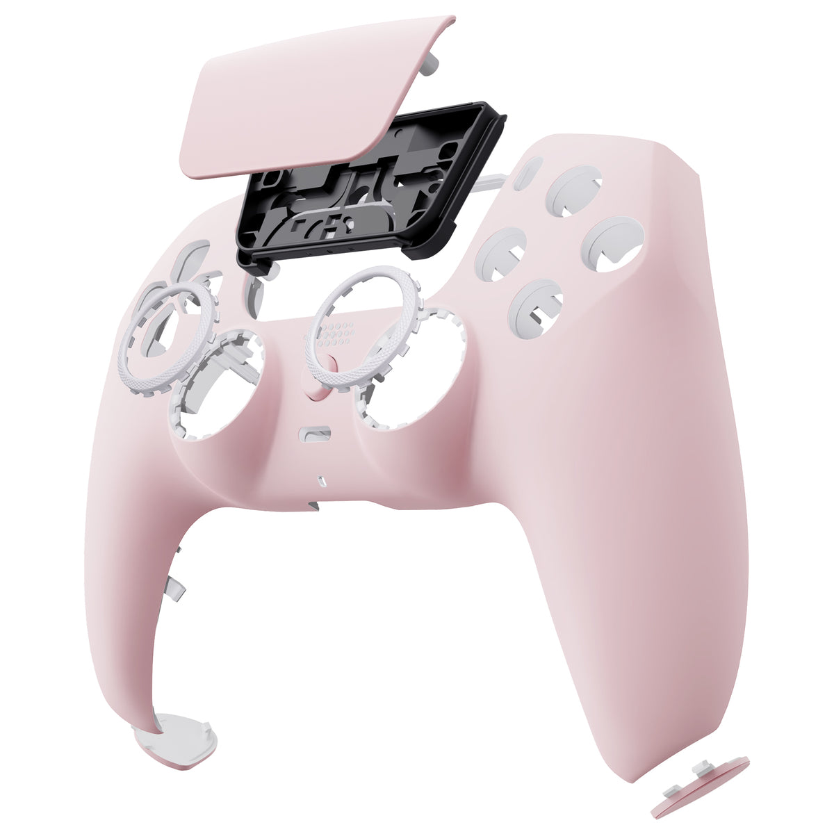 eXtremeRate LUNA Redesigned Replacement Front Shell with Touchpad Compatible with PS5 Controller BDM-010/020/030/040/050/060 - Cherry Blossoms Pink
